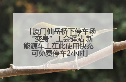 厦门仙岳桥下停车场“变身”工会驿站 新能源车主在此使用快充 可免费停车2小时