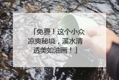 免费！这个小众凉爽秘境，溪水清透美如油画！