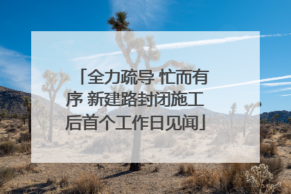 全力疏导 忙而有序 新建路封闭施工后首个工作日见闻