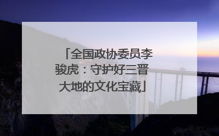 全国政协委员李骏虎：守护好三晋大地的文化宝藏