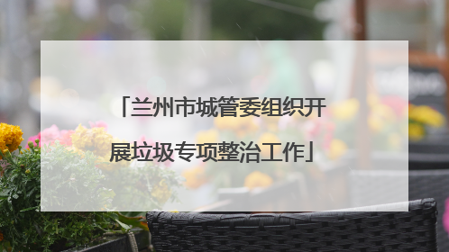 兰州市城管委组织开展垃圾专项整治工作