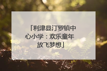 利津县汀罗镇中心小学：欢乐童年 放飞梦想