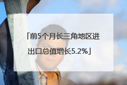 前5个月长三角地区进出口总值增长5.2%