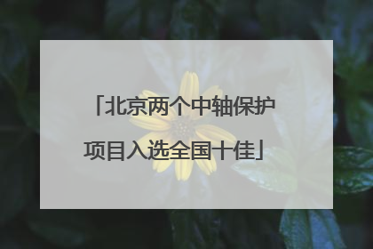 北京两个中轴保护项目入选全国十佳