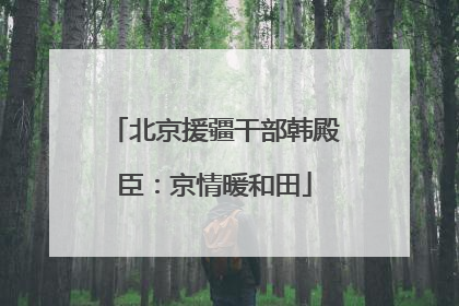 北京援疆干部韩殿臣：京情暖和田