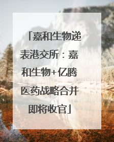 嘉和生物递表港交所：嘉和生物+亿腾医药战略合并即将收官