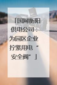 国网衡阳供电公司：为园区企业拧紧用电“安全阀”