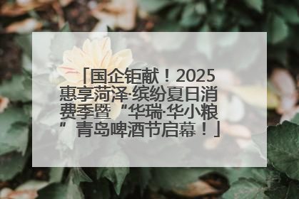 国企钜献！2025惠享菏泽·缤纷夏日消费季暨“华瑞·华小粮”青岛啤酒节启幕！