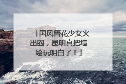 国风簪花少女火出圈，昆明真把墙绘玩明白了！