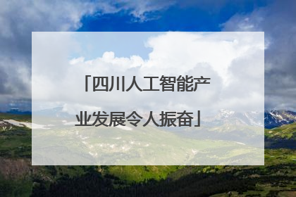 四川人工智能产业发展令人振奋