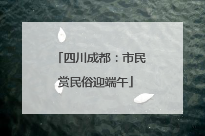 四川成都：市民赏民俗迎端午