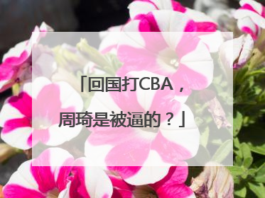 回国打CBA，周琦是被逼的？