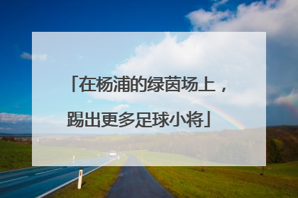 在杨浦的绿茵场上，踢出更多足球小将