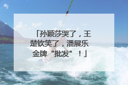 孙颖莎哭了，王楚钦笑了，潘展乐金牌“批发”！