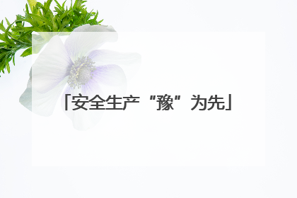 安全生产“豫”为先