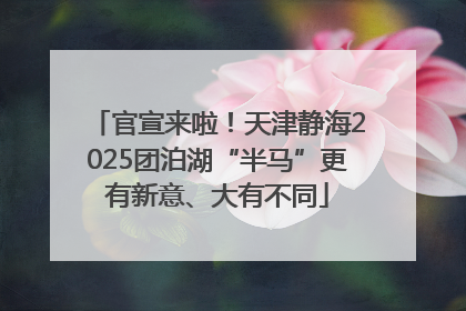 官宣来啦！天津静海2025团泊湖“半马”更有新意、大有不同