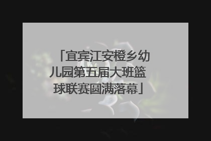 宜宾江安橙乡幼儿园第五届大班篮球联赛圆满落幕