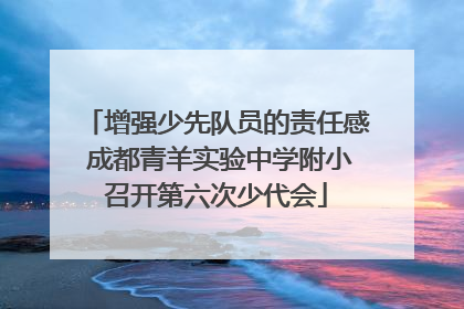 增强少先队员的责任感 成都青羊实验中学附小召开第六次少代会