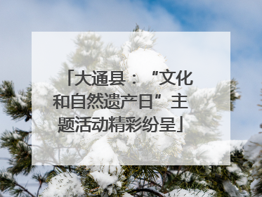 大通县：“文化和自然遗产日”主题活动精彩纷呈