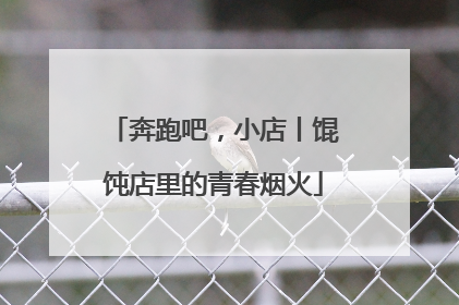 奔跑吧，小店丨馄饨店里的青春烟火