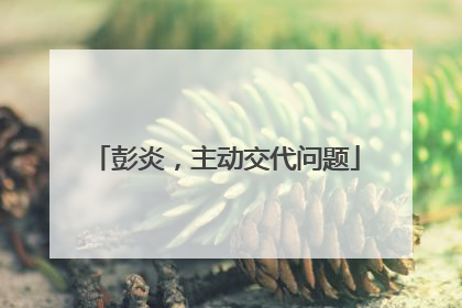 彭炎，主动交代问题
