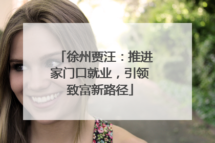 徐州贾汪：推进家门口就业，引领致富新路径