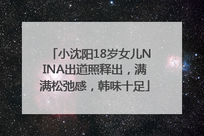 小沈阳18岁女儿NINA出道照释出，满满松弛感，韩味十足