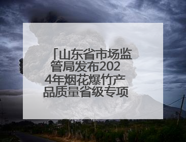 山东省市场监管局发布2024年烟花爆竹产品质量省级专项监督抽查结果