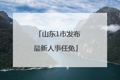 山东1市发布最新人事任免