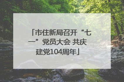 市住新局召开“七一”党员大会 共庆建党104周年