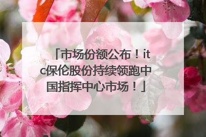 市场份额公布！itc保伦股份持续领跑中国指挥中心市场！