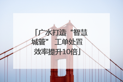 广水打造“智慧城管” 工单处置效率提升10倍