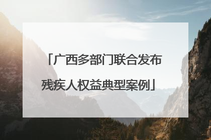 广西多部门联合发布残疾人权益典型案例