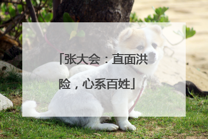 张大会：直面洪险，心系百姓