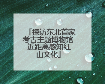 探访东北首家考古主题博物馆 近距离感知红山文化