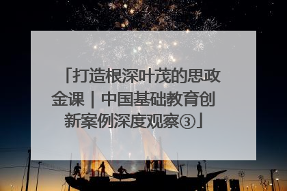 打造根深叶茂的思政金课｜中国基础教育创新案例深度观察③