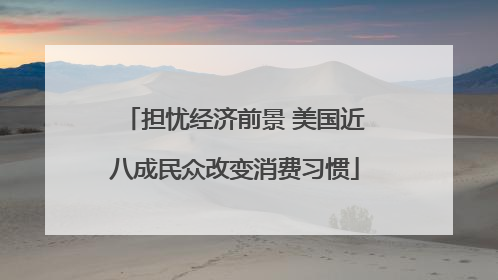 担忧经济前景 美国近八成民众改变消费习惯