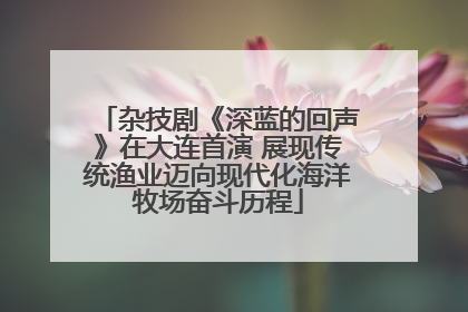 杂技剧《深蓝的回声》在大连首演 展现传统渔业迈向现代化海洋牧场奋斗历程