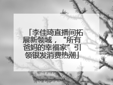 李佳琦直播间拓展新领域，“所有爸妈的幸福家”引领银发消费热潮