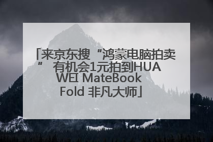 来京东搜“鸿蒙电脑拍卖” 有机会1元拍到HUAWEI MateBook Fold 非凡大师
