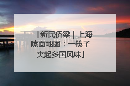 新民侨梁｜上海嗦面地图：一筷子夹起多国风味