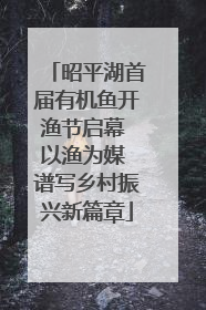 昭平湖首届有机鱼开渔节启幕 以渔为媒 谱写乡村振兴新篇章
