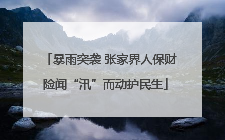 暴雨突袭 张家界人保财险闻“汛”而动护民生