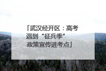 武汉经开区：高考遇到“征兵季”  政策宣传进考点