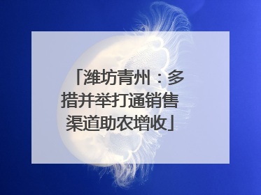 潍坊青州：多措并举打通销售渠道助农增收