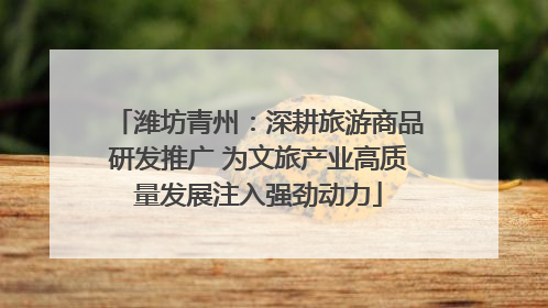 潍坊青州：深耕旅游商品研发推广 为文旅产业高质量发展注入强劲动力