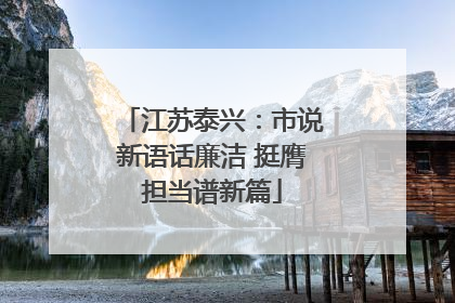 江苏泰兴：市说新语话廉洁 挺膺担当谱新篇