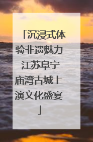 沉浸式体验非遗魅力 江苏阜宁庙湾古城上演文化盛宴