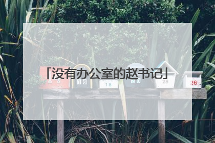 没有办公室的赵书记