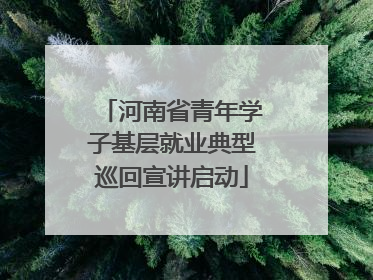 河南省青年学子基层就业典型巡回宣讲启动